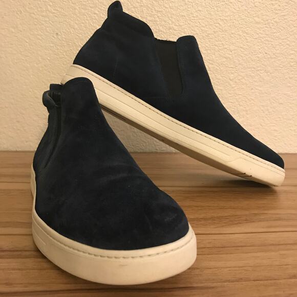 Prada Blue Suede Ankle Chelsea Boots Shoes Men's Size 9 UK 9.5 US - Picture 1 of 7